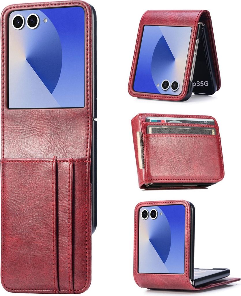 Hülle für Samsung Galaxy Z Flip 7 - Handyhülle Schutzhülle Flip Case Etui TPU Weinrot