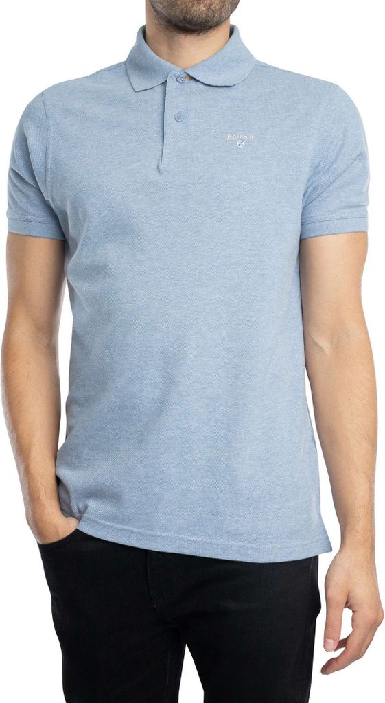 Barbour Tartan Pique Poloshirt, Blau M