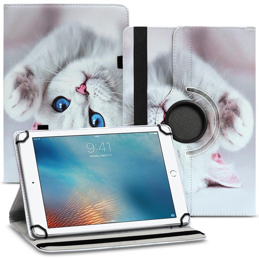 Tablet Hülle für Apple iPad Air 11 Zoll Tasche Schutzhülle Case Cover DrehbarFarbe 360 Uni:Motiv 10