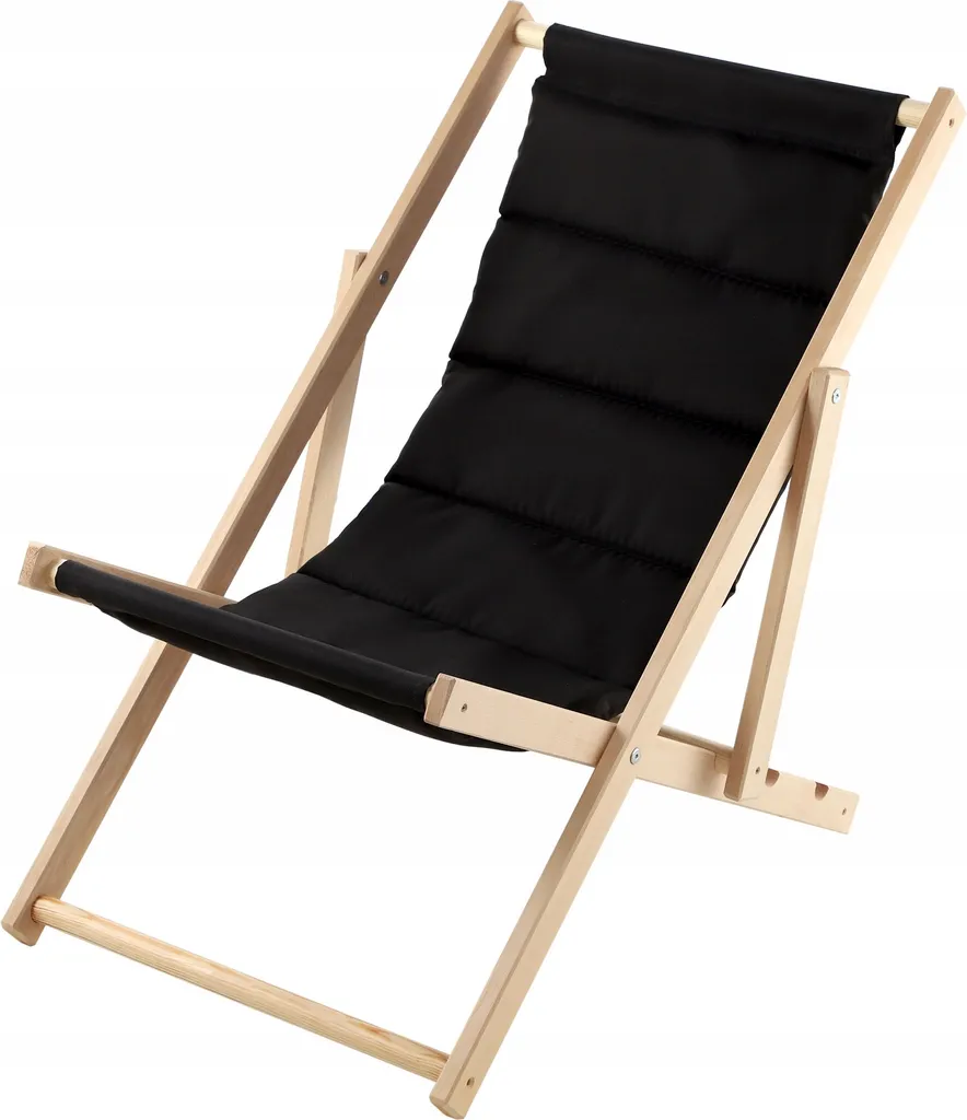 Sdraio KADAX, sedia da spiaggia in legno, lettino fino a 120 kg, lettino in legno di faggio