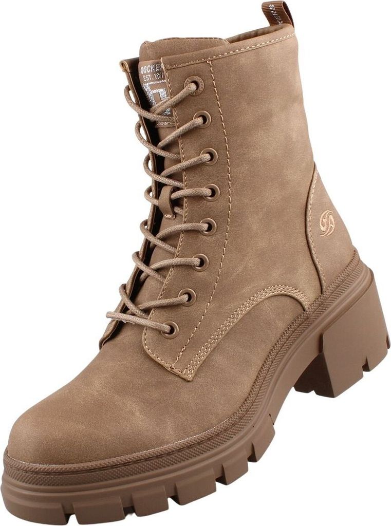 Dockers Damen-Schnürstiefelette Braun, Farbe:braun, EU Größe:36