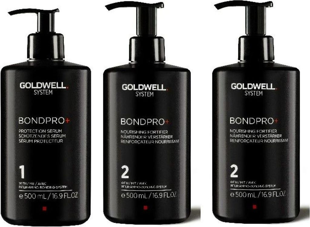 Goldwell Bond Pro Kit 3x500ml (1 Protect. Serum 2 Nourishing Fortif.)
