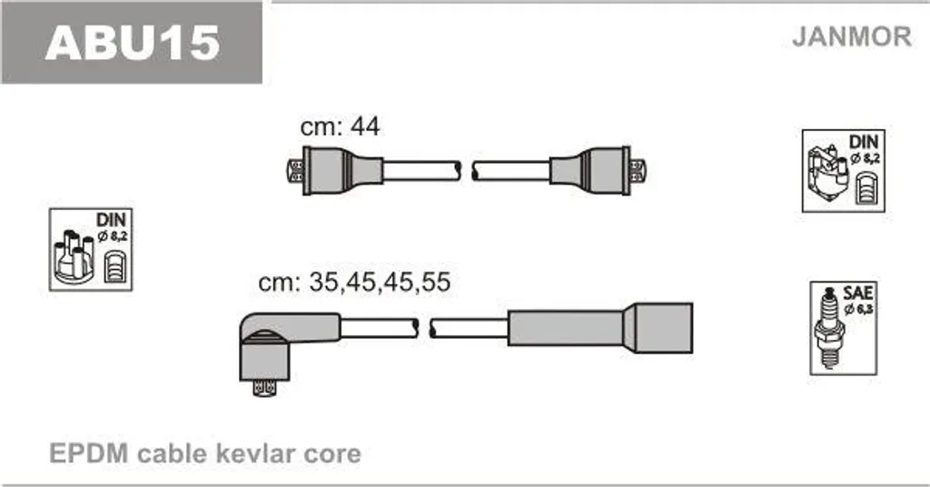 Set Cavi Candele JANMOR ABU15 per Seat Ibiza | Spedizione Rapida