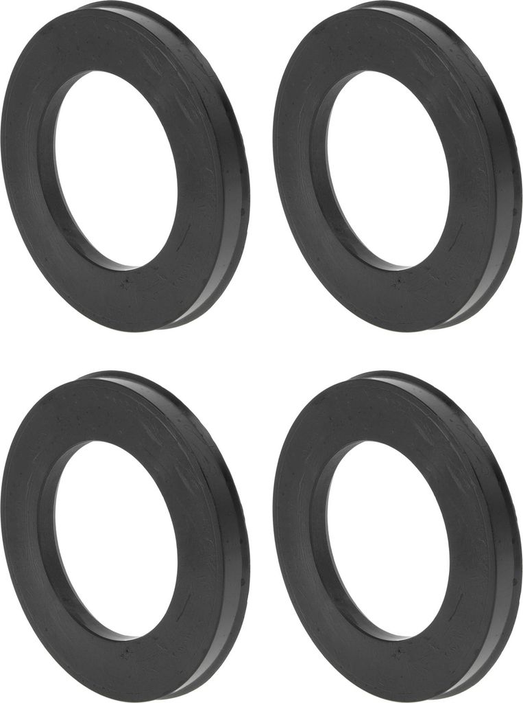 106,1 mm bis 65,1 mm Auto-Radnaben-Zentrierringe Schwarzes Polycarbonat-Räderzentrumswelle Stoßdämpfende Nabenringe 4 Stück