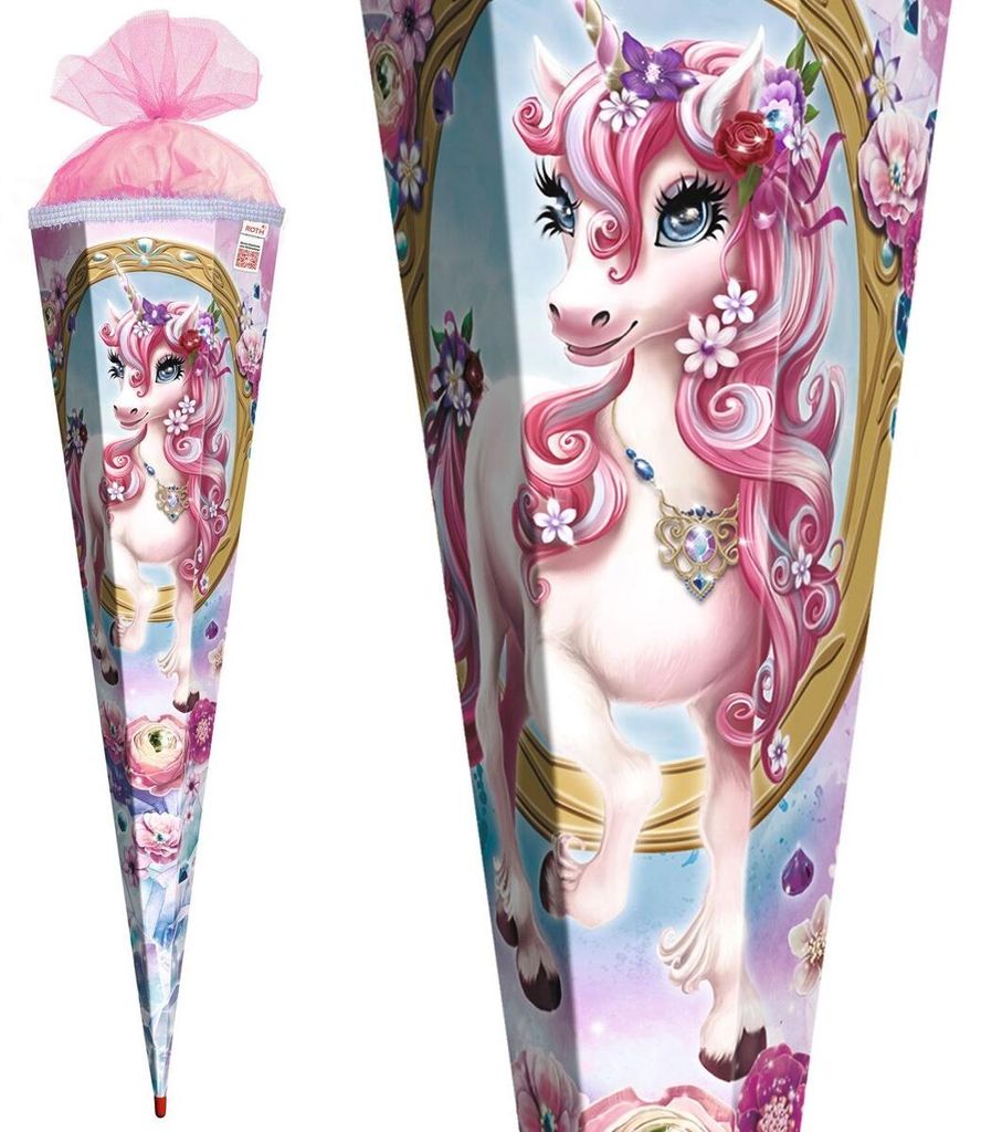 ROTH 678935 ROTH Schultüte "Einhorn Beauty", eckig, 850 mm Image du produit 