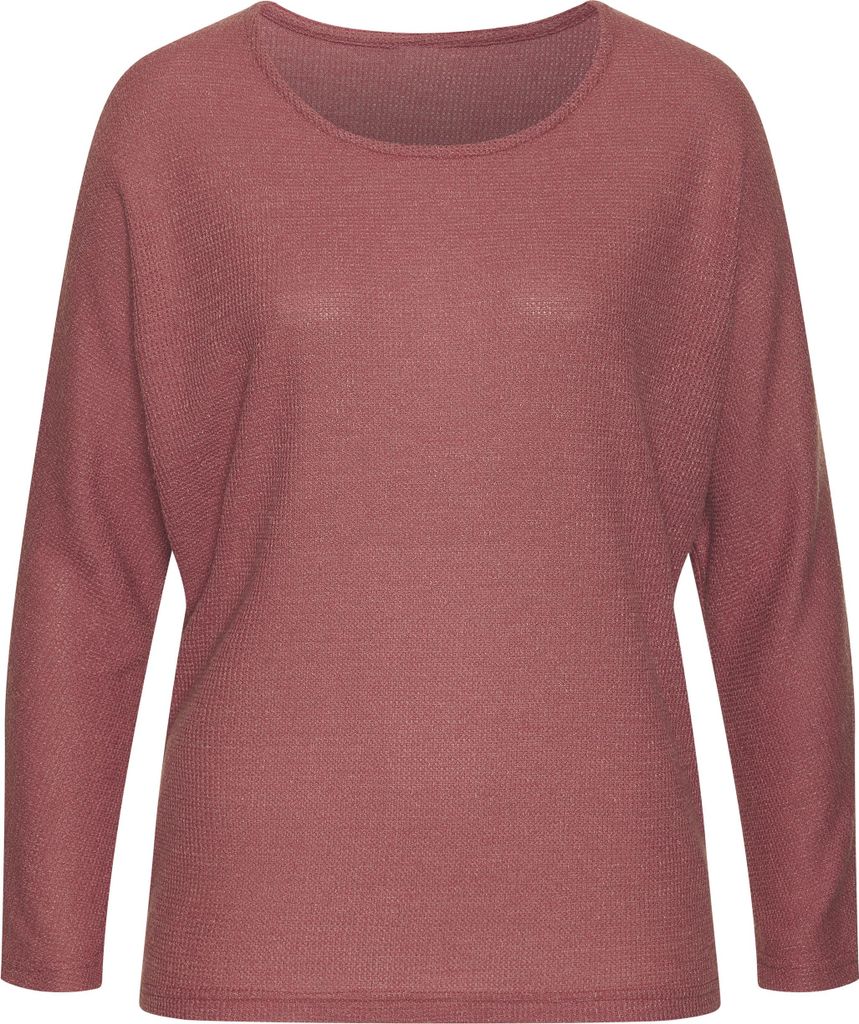 VIVANCE Langarmshirt marsala Größe 36/38