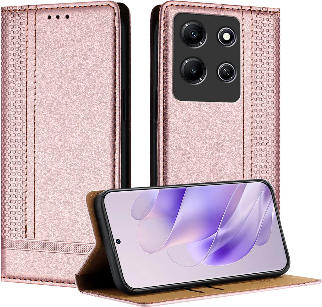 Custodia Infinix Note 30i Rosa in Pelle: Protezione Elegante e Supporto