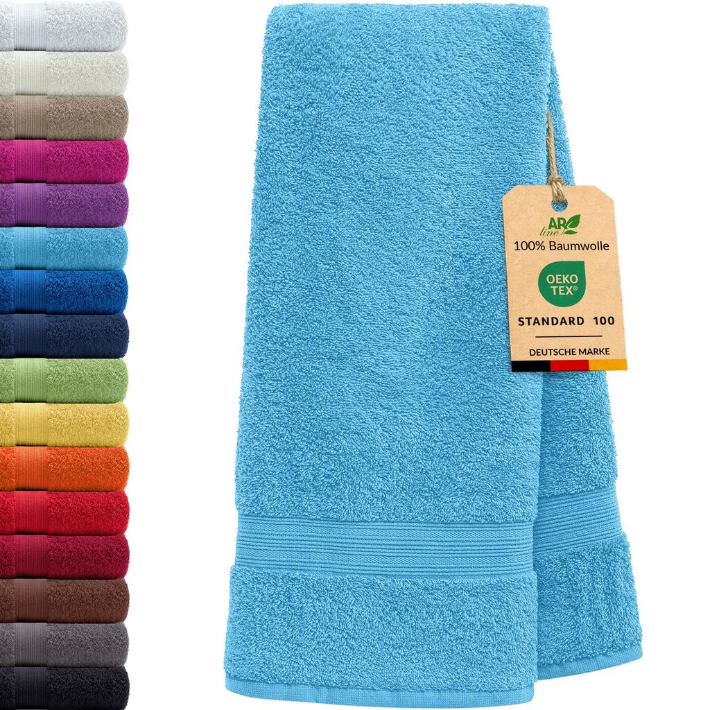 AR Line ARIZONA Handtuch-Serie – 500 g/m² Frottier in 9 Größen verfügbar, Größe: Duschtuch 70x140 cm, Farbe: Türkis