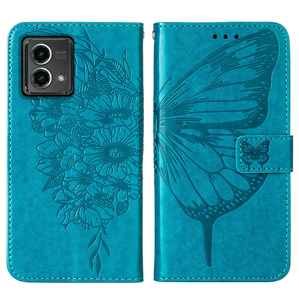 Cover Per Motorola Moto G22 / E32 / E32s - Custodia Morbida Silicone Sottile, Design Farfalla Cuore E Fiori, Compatibile Ricarica Wireless - 3