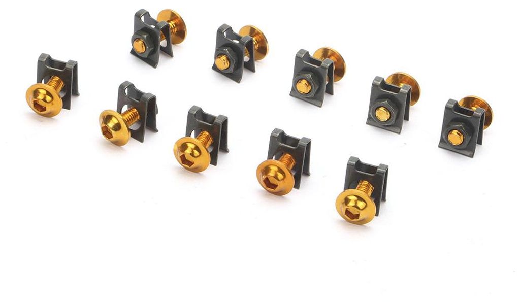 10 Stück Motorrad M6 6 mm Verkleidungsschrauben Kit Spire Speed Fastener Clip Schraubenmutter