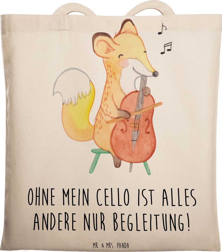 Mr. & Mrs. Panda Schultasche Cello Magie - Transparent - Geschenk, Solo, Orchester, Musikinstrument, Lernen, studententasche, Instrument, Laptoptas...