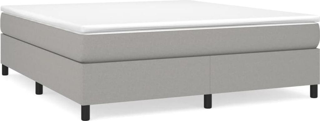 vidaXL Box spring bed frame light grey 160x200 cm fabric Obrázek produktu 
