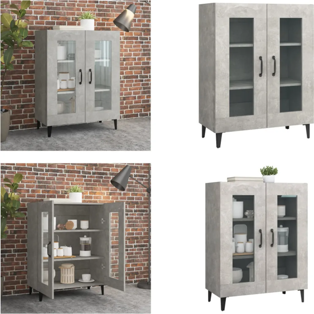 VidaXL Credenza Grigio Cemento 69,5x34x90 cm - Mobile Robusto Offerta