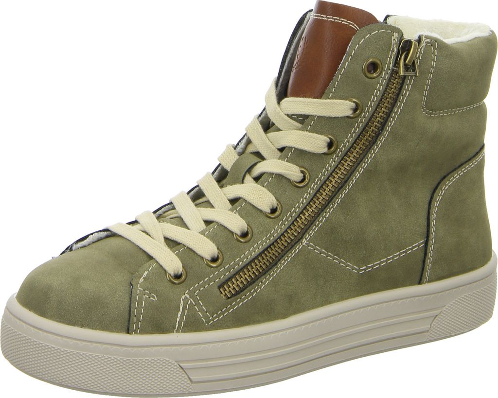 BOXX Damen-Schnürstiefelette Grün, Farbe:grün, EU Größe:36