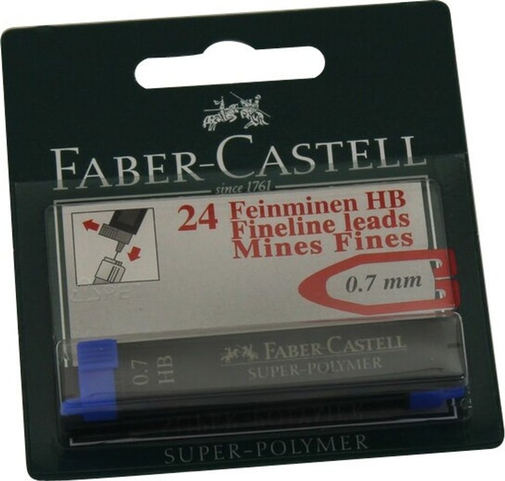 Faber Castell Fineline Leads 24 Feinminen Super Polymer Härte HB 0.7mm