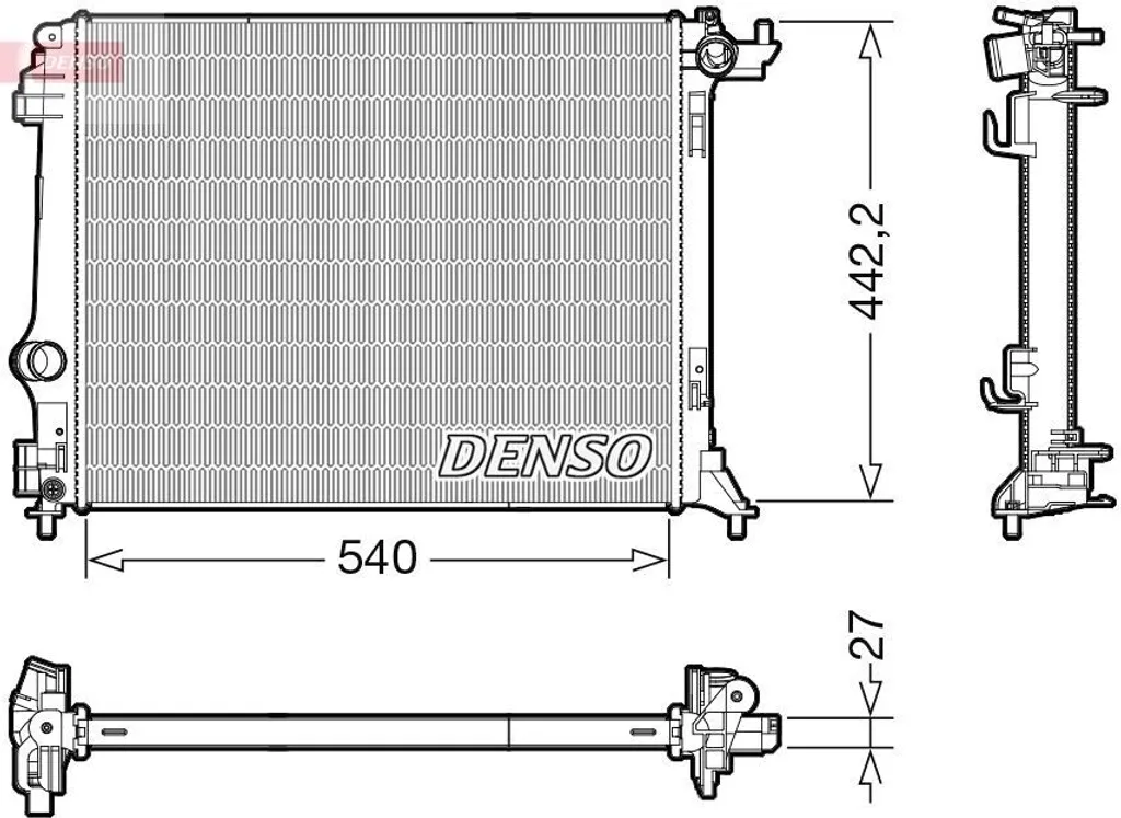 Radiateur moteur Renault Megane IV DENSO DRM23116 : Idéal entretien