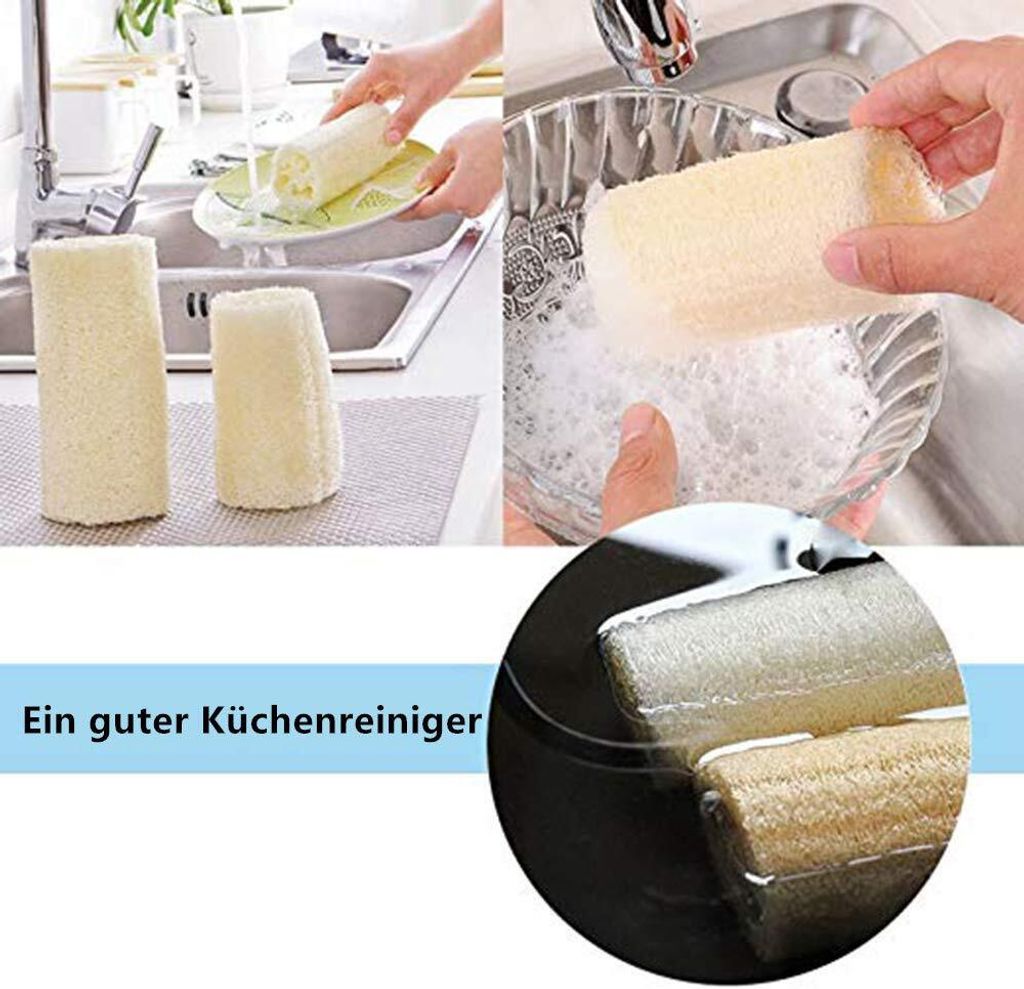 6 Stücke  Natürliche Luffa, Luffa-Schwamm Spa Peeling Produktbild 5