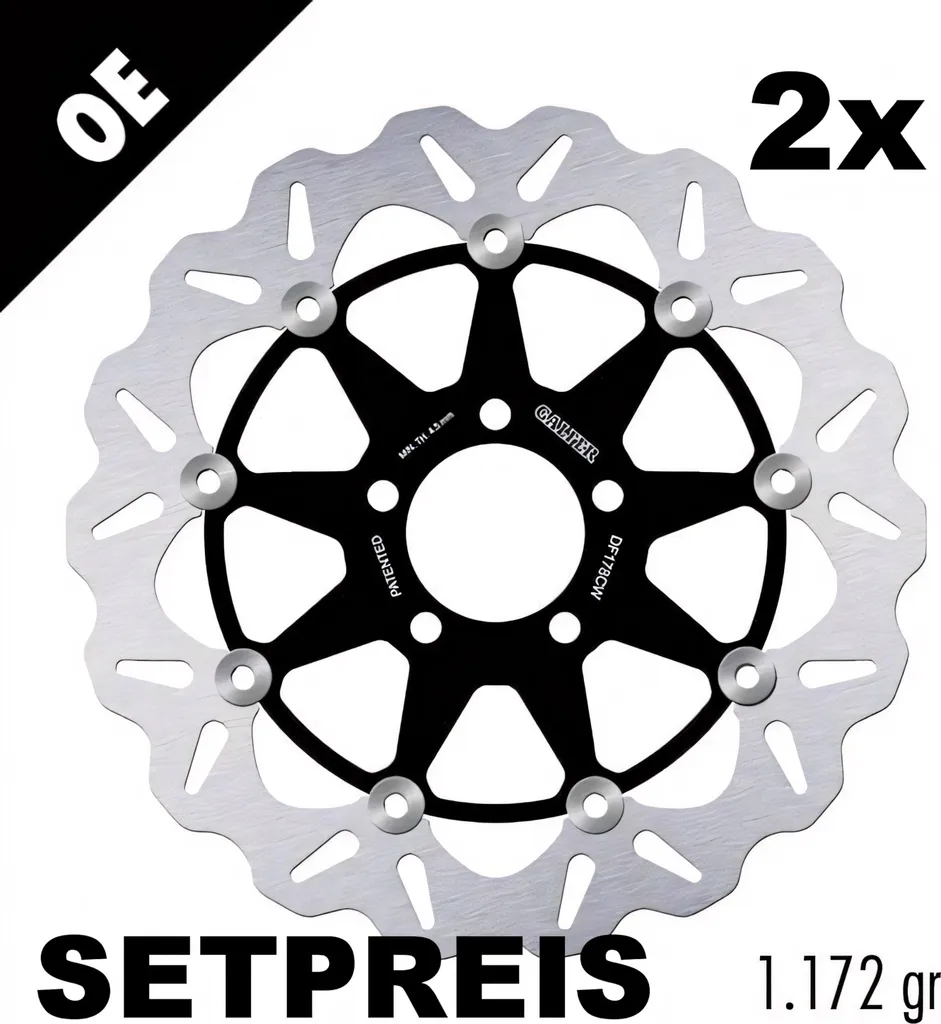 Paire de Disques de Frein Avant Galfer Wave 296mm Kawasaki ZX-6R 600cc