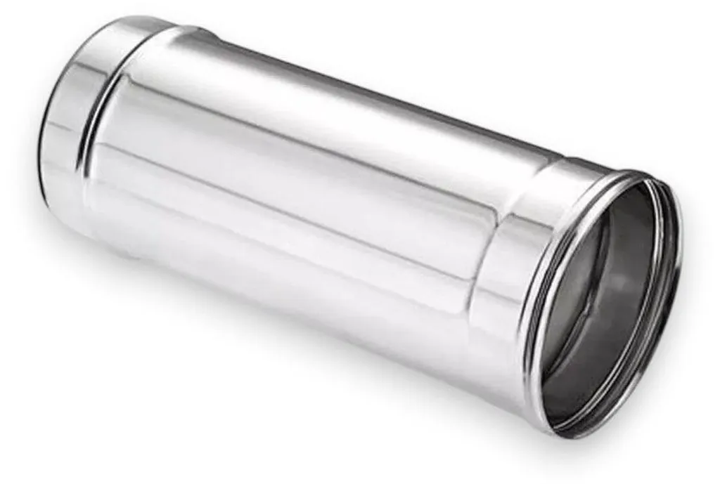 Tuyau de raccordement inox pour poêle à bois conduit fumée 50cm x 25cm