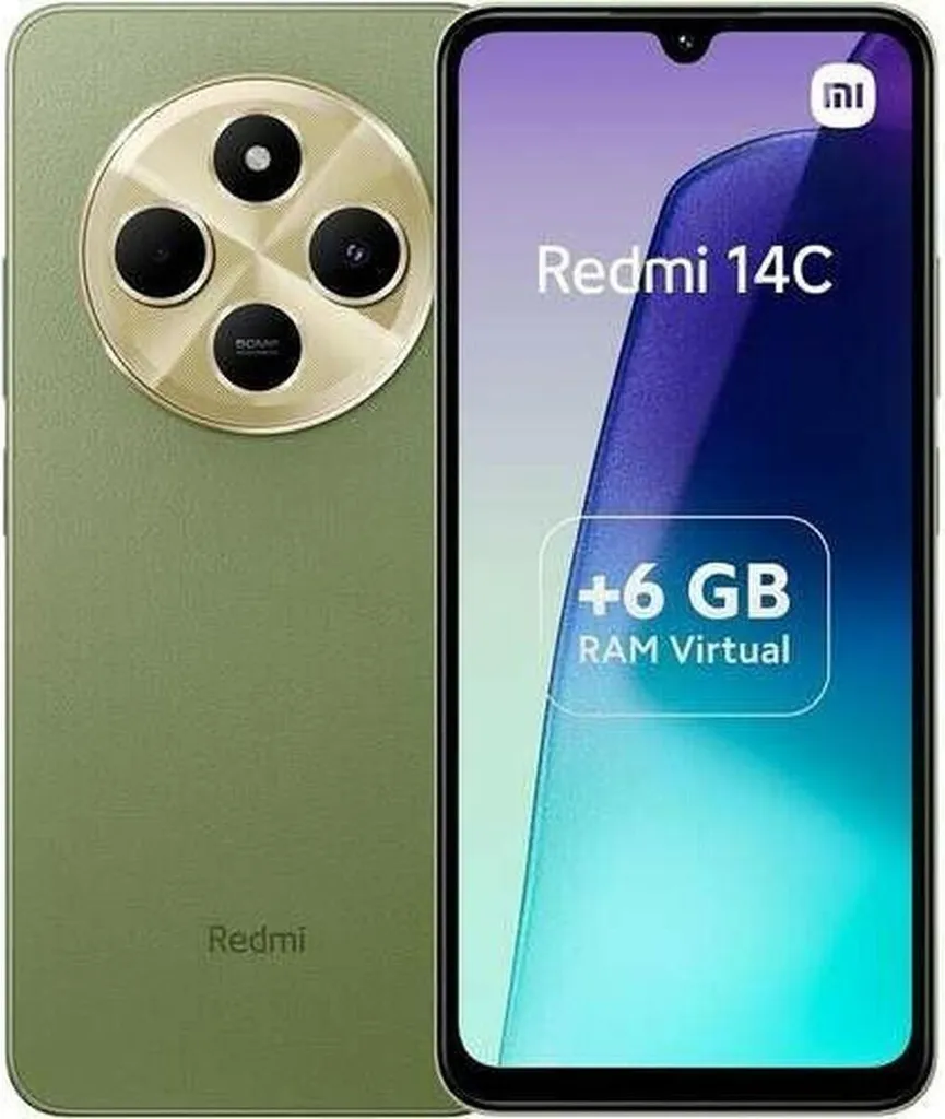 Smartphone Xiaomi Redmi 14C Idéal pour Vidéo et Streaming 128 Go Vert