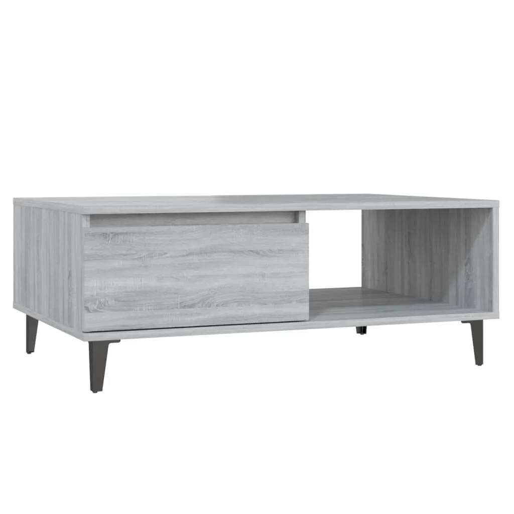 Tavolino Grigio Sonoma 90x60x35 cm - Design Moderno in Legno Composito