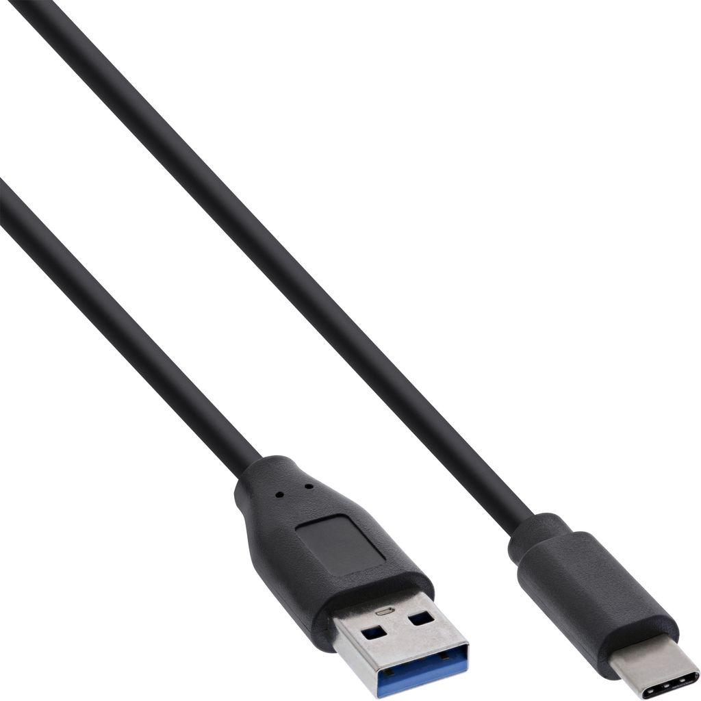InLine® 35711 Câble USB 3.1, type C prise à A prise, noir, Image du produit 