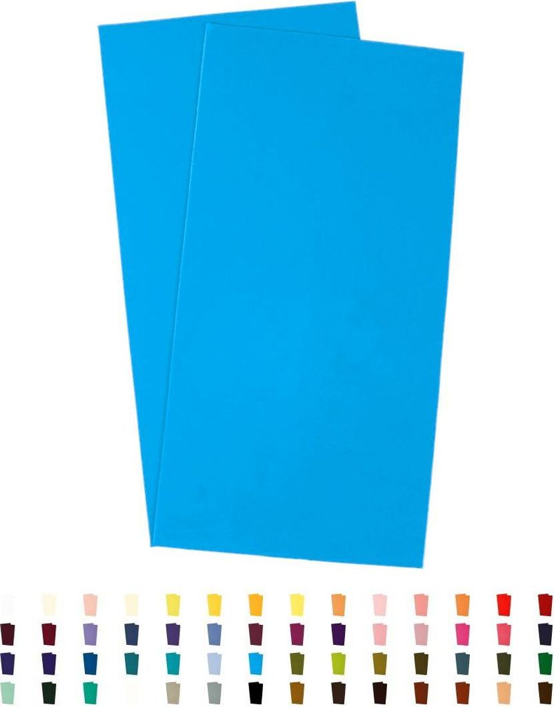 Sandras-Bastelladen Kerzen Verzierwachsplatten 2er Set - 200 x 100 x 0,5mm Lichtblau