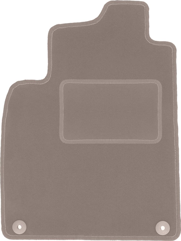 Fahrerfußmatte Velours beige passend für Saab 9-3 II Y3SF (2002-2014, Kombi, Limousine) – mit Befestigungen – passgenau