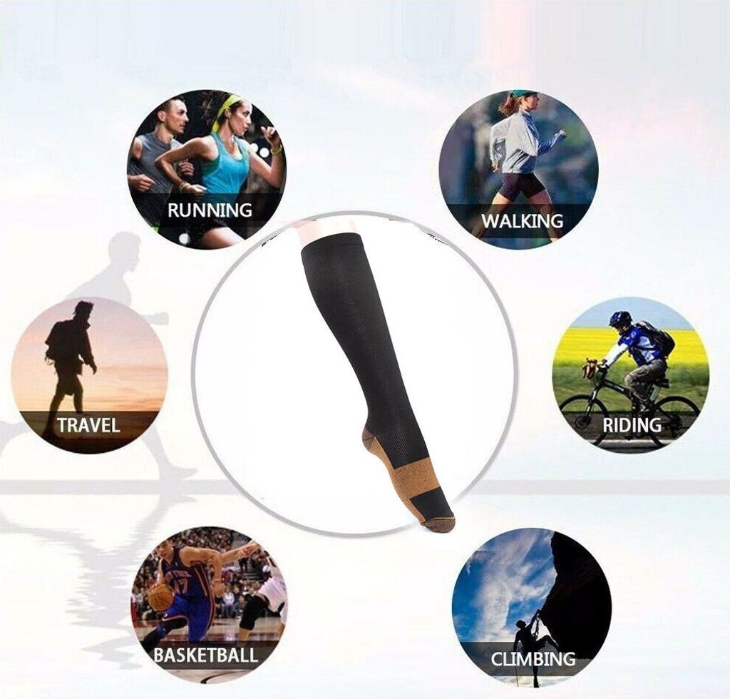 6 Paar Kompressionsstrümpfe Stützstrümpfe Sport Produktbild 7