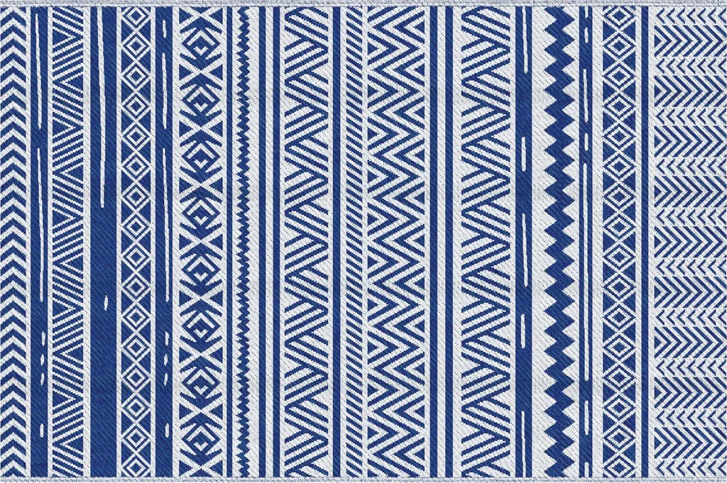 Outsunny Tapis Extérieur Réversible 2.74x1.82m en Polypropylène Bleu