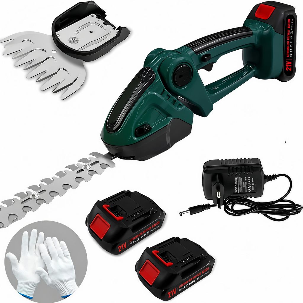 2-in-1 Elektrischer Heckenschneider mit 2×2000mAh Produktbild 