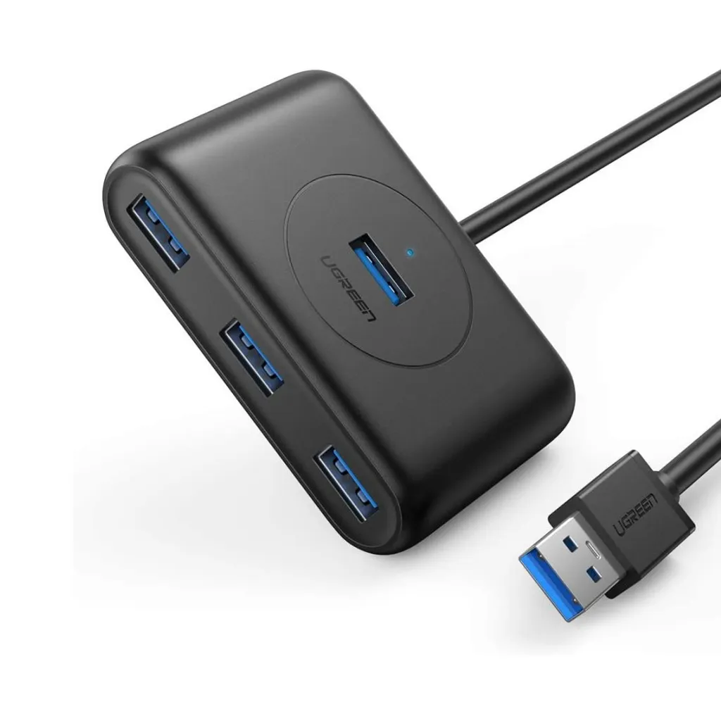 Ugreen 20290 Hub USB 3.2 Gen 1 4 Porte - Estensione Cavo 0,5m Nero - 30