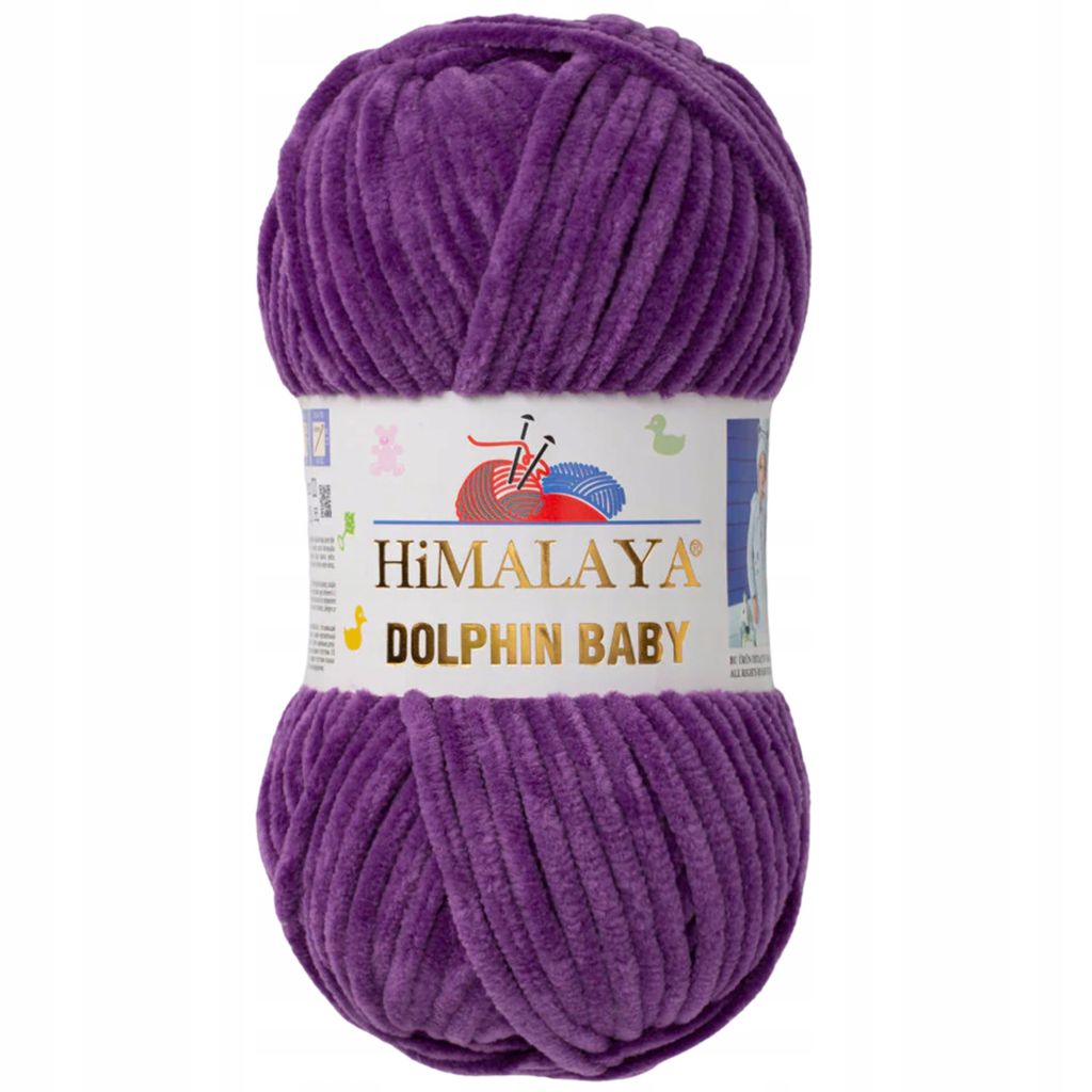 Himalaya Dolphin Baby Wolle 80340 Violett – Weiches & Dickes Polyester Garn – Perfekt für Häkeln, Stricken & Amigurumi