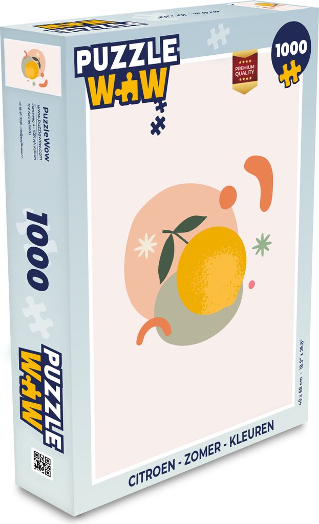 MuchoWow Puzzle 1000 Teile Zitrone - Sommer - Farben - Spielzeug - Alt und Jung - Spiele - Puzzeln