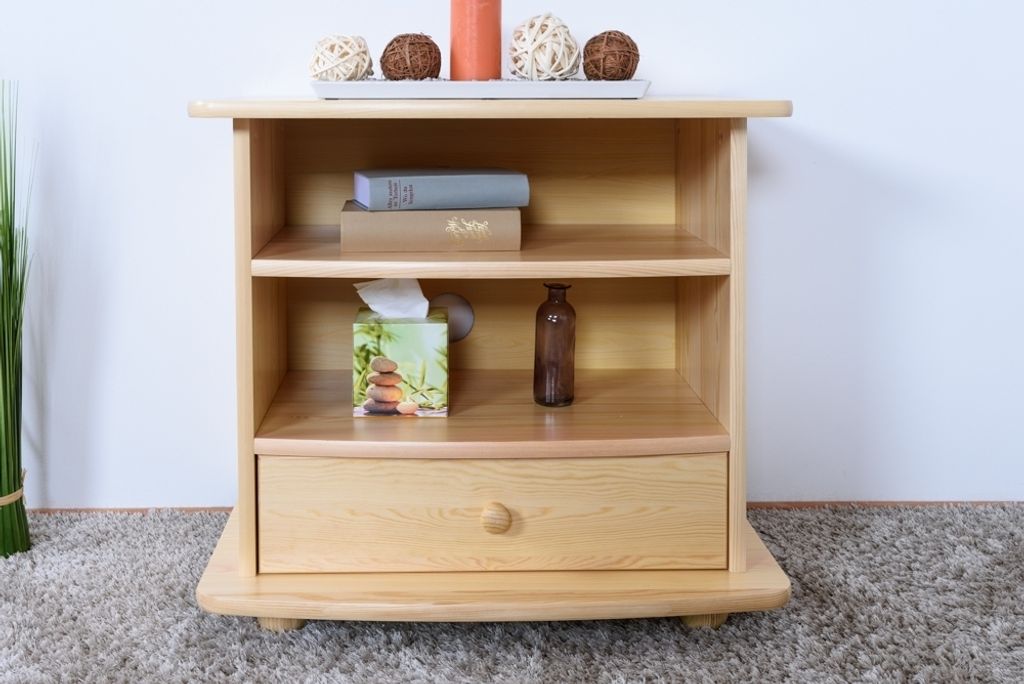 TV-Lowboard Massivholz Farbe: Natur 66x72x44 cm