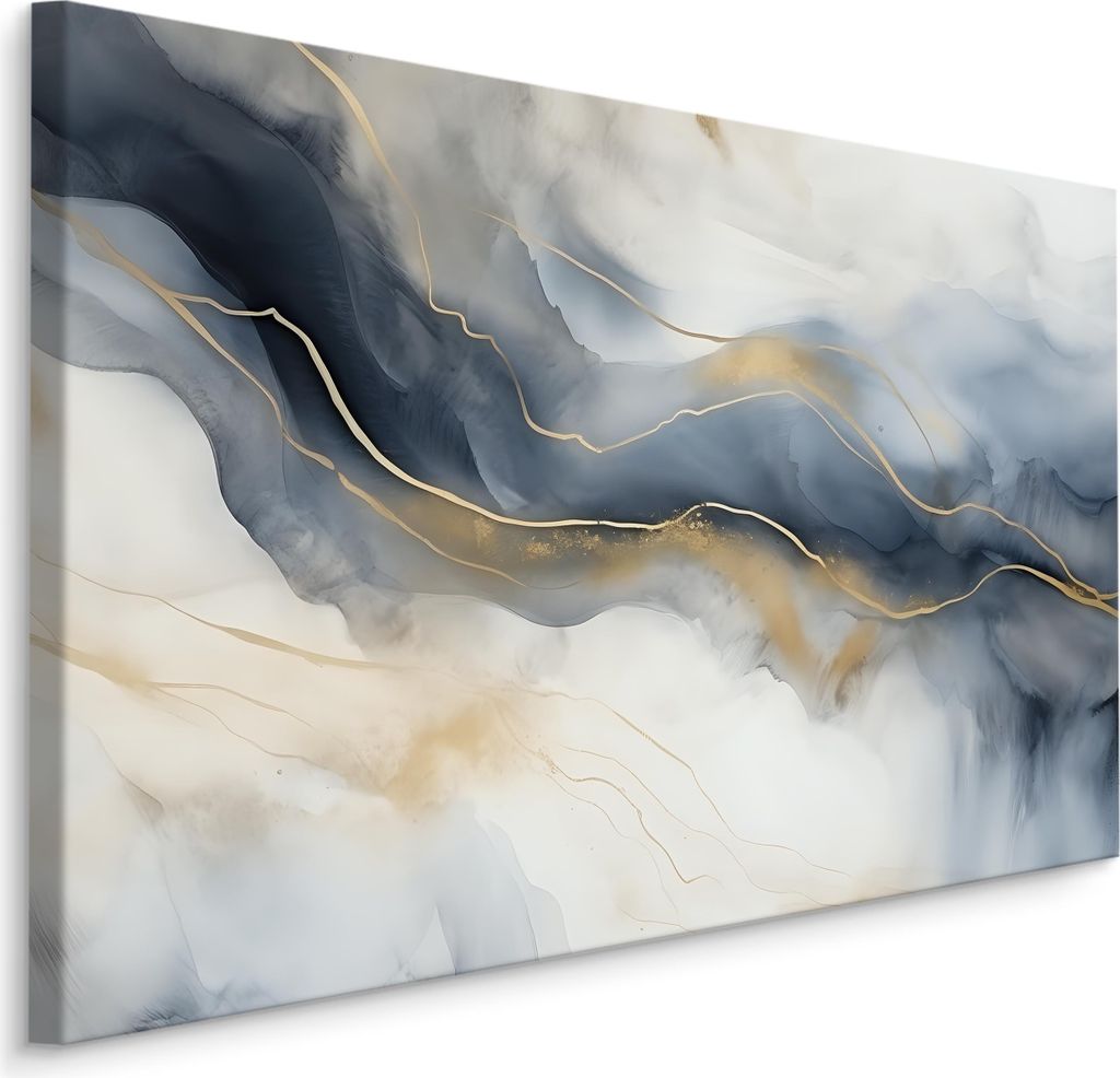 Muralo Leinwandbild ABSTRAKTION Marmor Wanddekoration für Wohnzimmer Schlafzimmer Büro Br. 120 cm x Hö. 80 cm