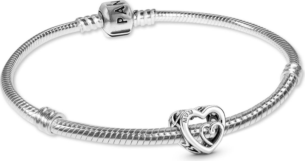 Pandora 21484 Damen-Starterarmband Silber Geschenk-Set Mom Unendliche Herzen, 21 cm