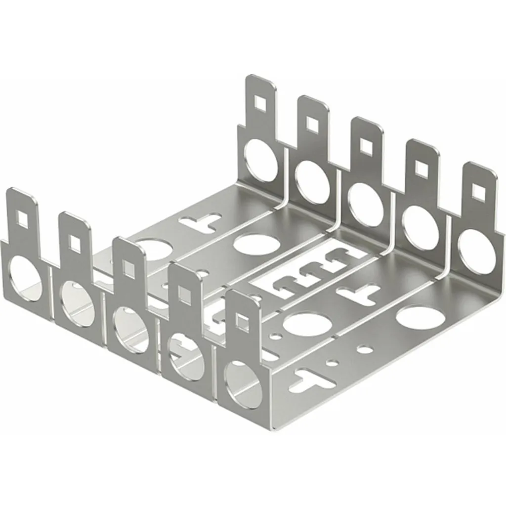 Support de montage LSA-M OBO pour 4 modules LSA Plus en acier robuste