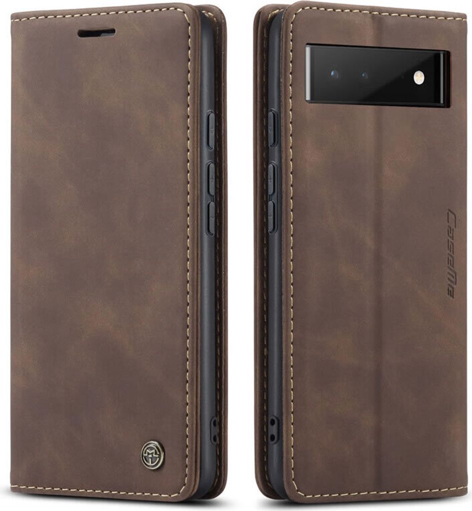CaseMe – Handyhülle kompatibel mit CaseMe-013 – Kunstleder Cover – Dunkelbraun