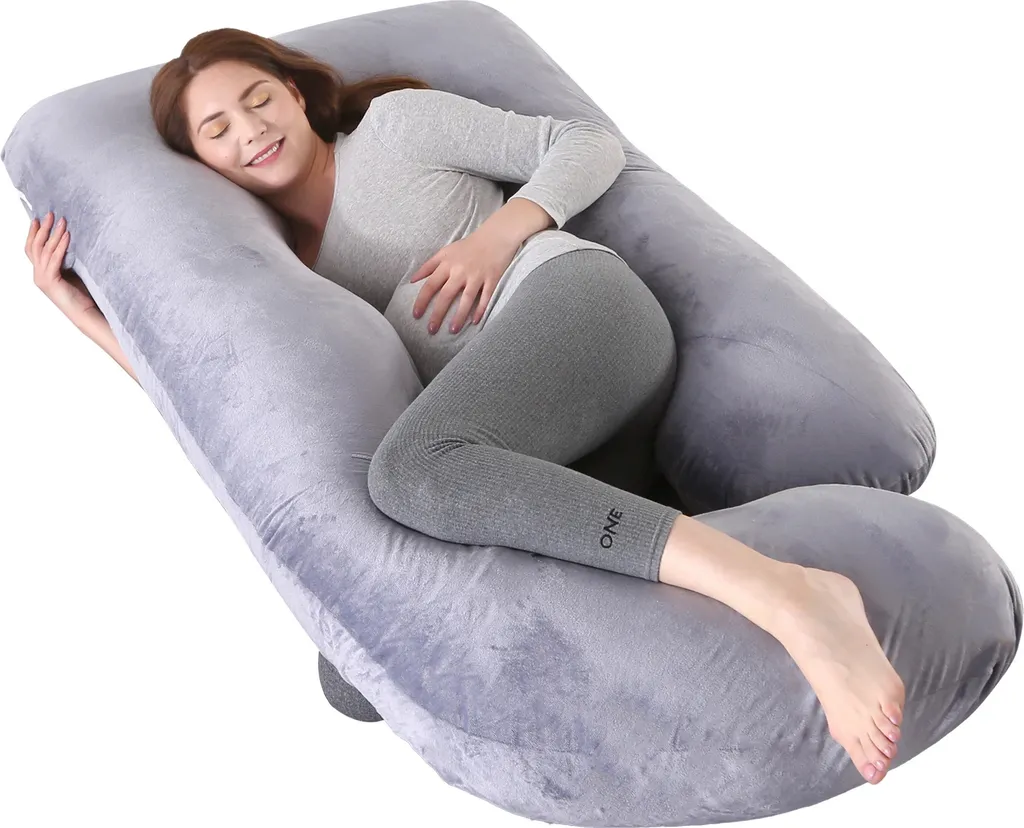 Cuscino Gravidanza Memory Foam Ergonomico Grigio Scuro | Comfort Notturno