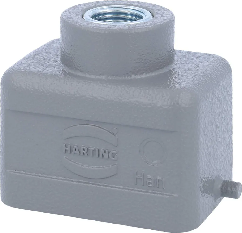 HARTING Han 6B Custodia a manicotto bassa, 1xM16 uscita cavo diritta, per 1 staffa (nella parte inferiore) Vite M16