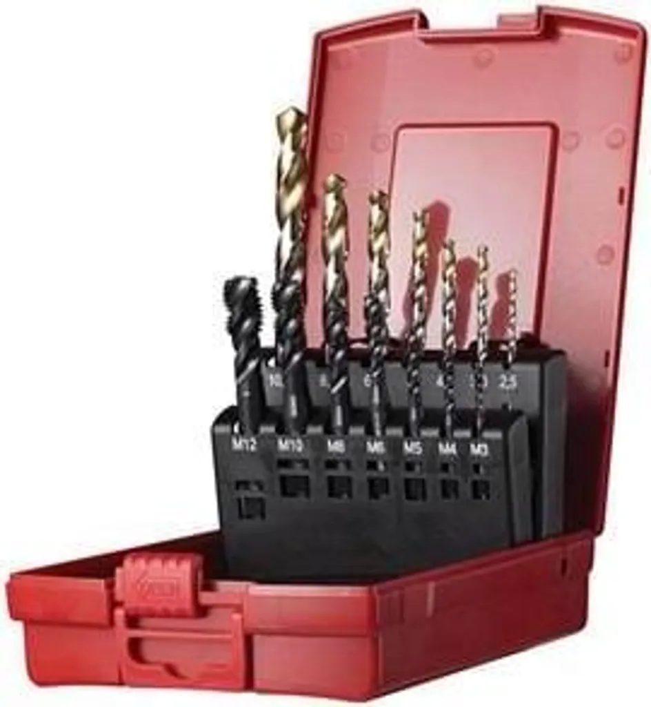 Coffret de taraudage machine M3 à M12 en HSS-E PM pour aciers durs