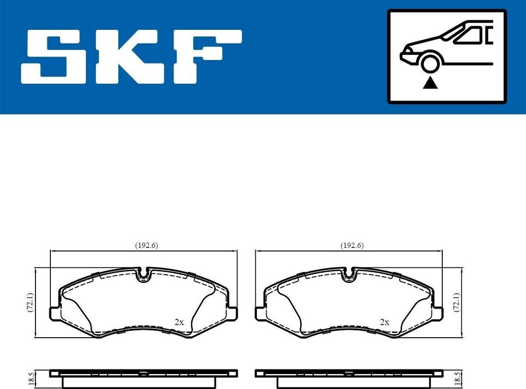 SKF Bremsbeläge Satz Vorne Bremsklötze für LAND ROVER Range Rover Sport (L320) VKBP 80703