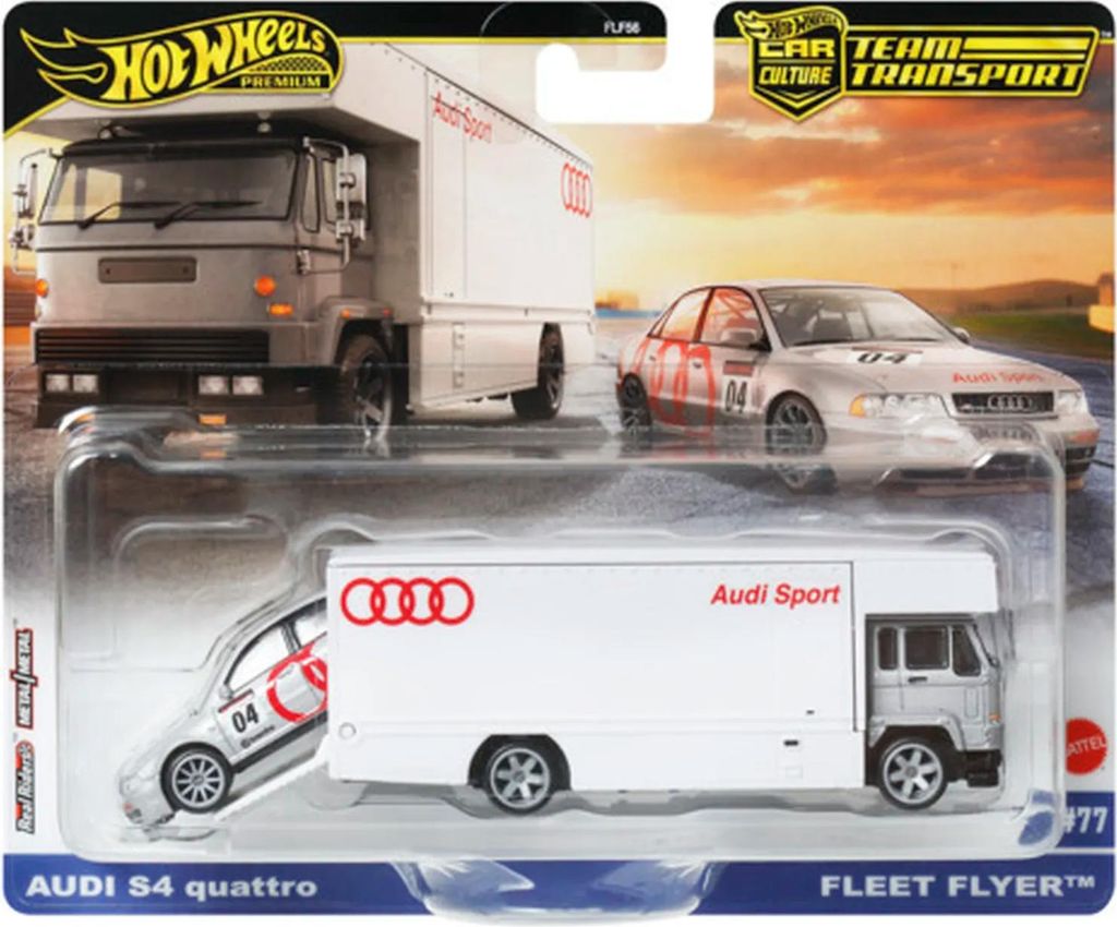 HOT WHEELS Premium Team Transport AUDI S4 QUATTRO FLEET Immagine del prodotto 