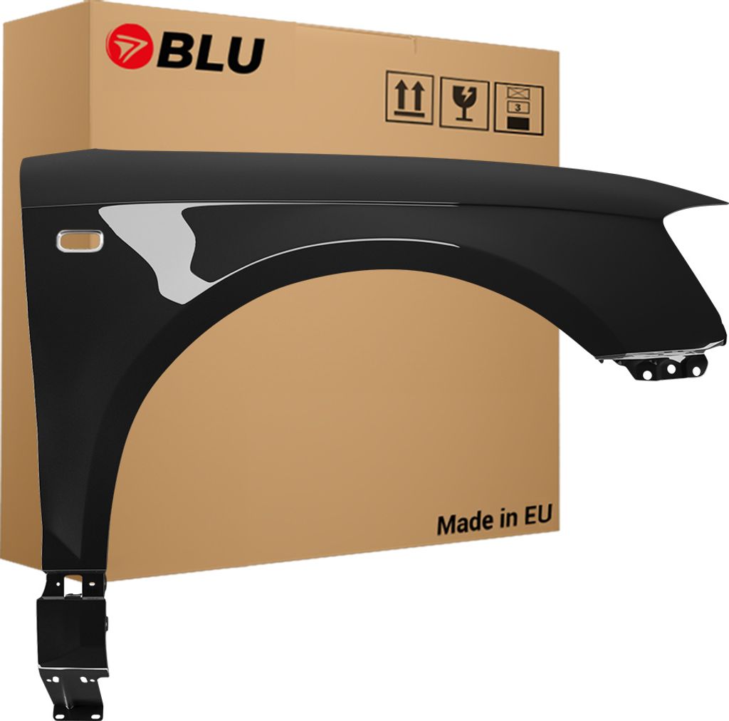 BLU Kotflügel Passend für Audi A3 8P II-generation LZ7L Rechts Grau LavaGrau | 2003-2008 | Vorderseite Vorne | Lackiert | Einbaufertig