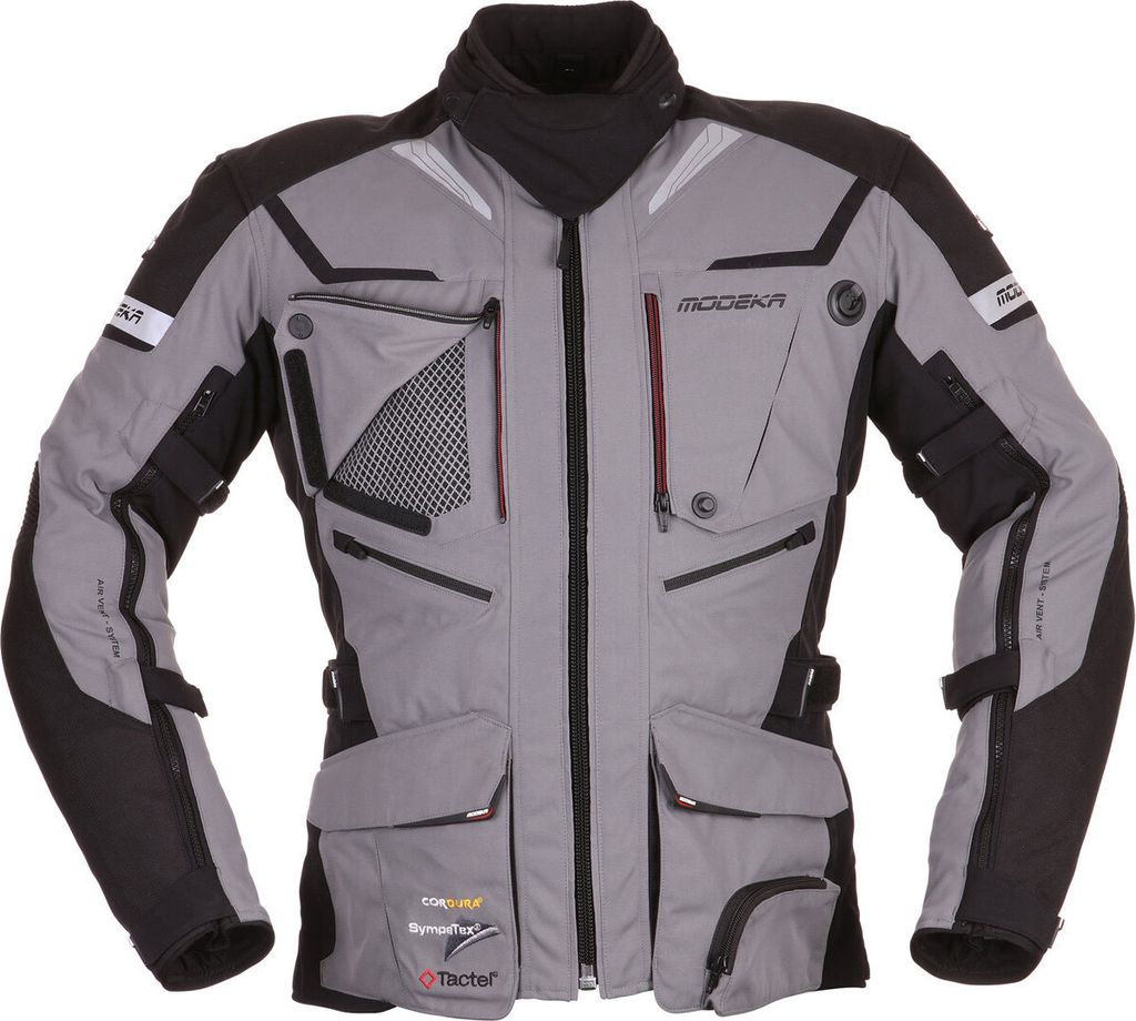 Modeka Panamericana Motorrad Textiljacke, grau/schwarz, S
