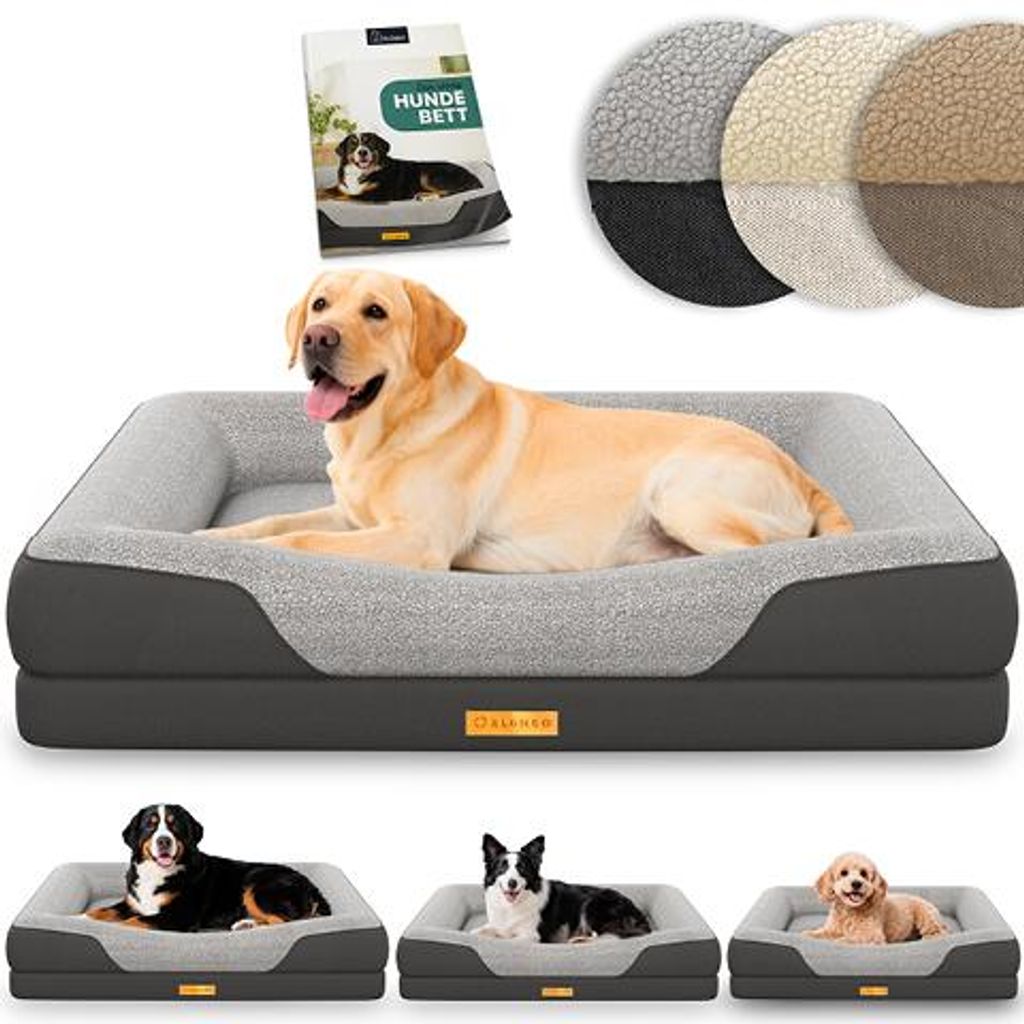Lit orthopédique pour chien ELONEO, taille L - Gris Image du produit 