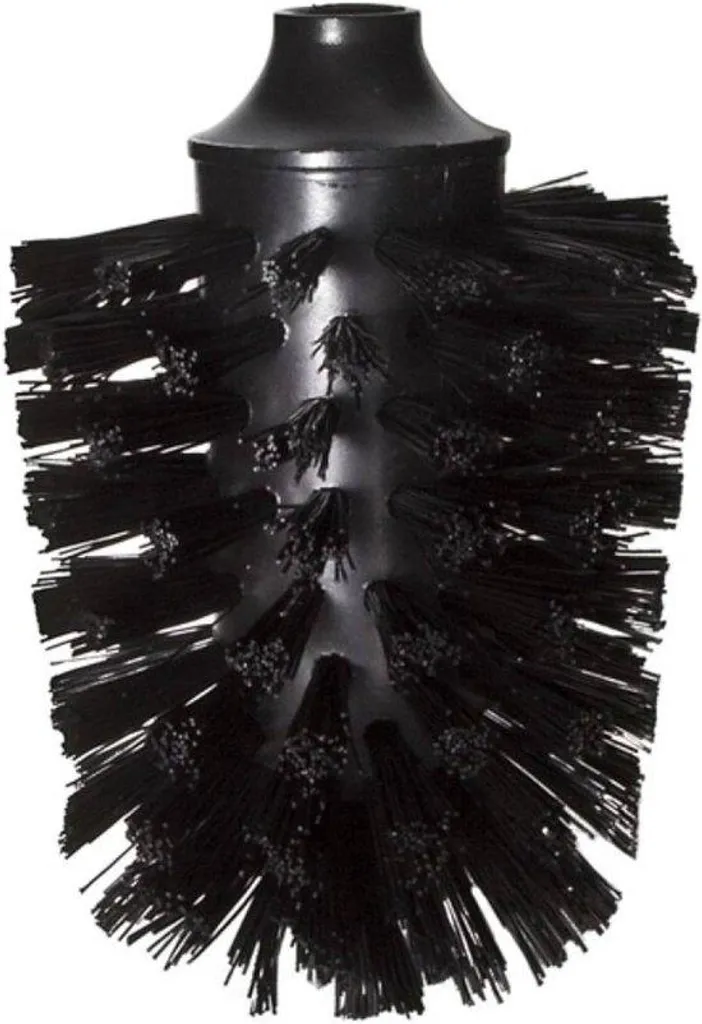 Embout de brosse de toilette noir de rechange pour kit de nettoyage