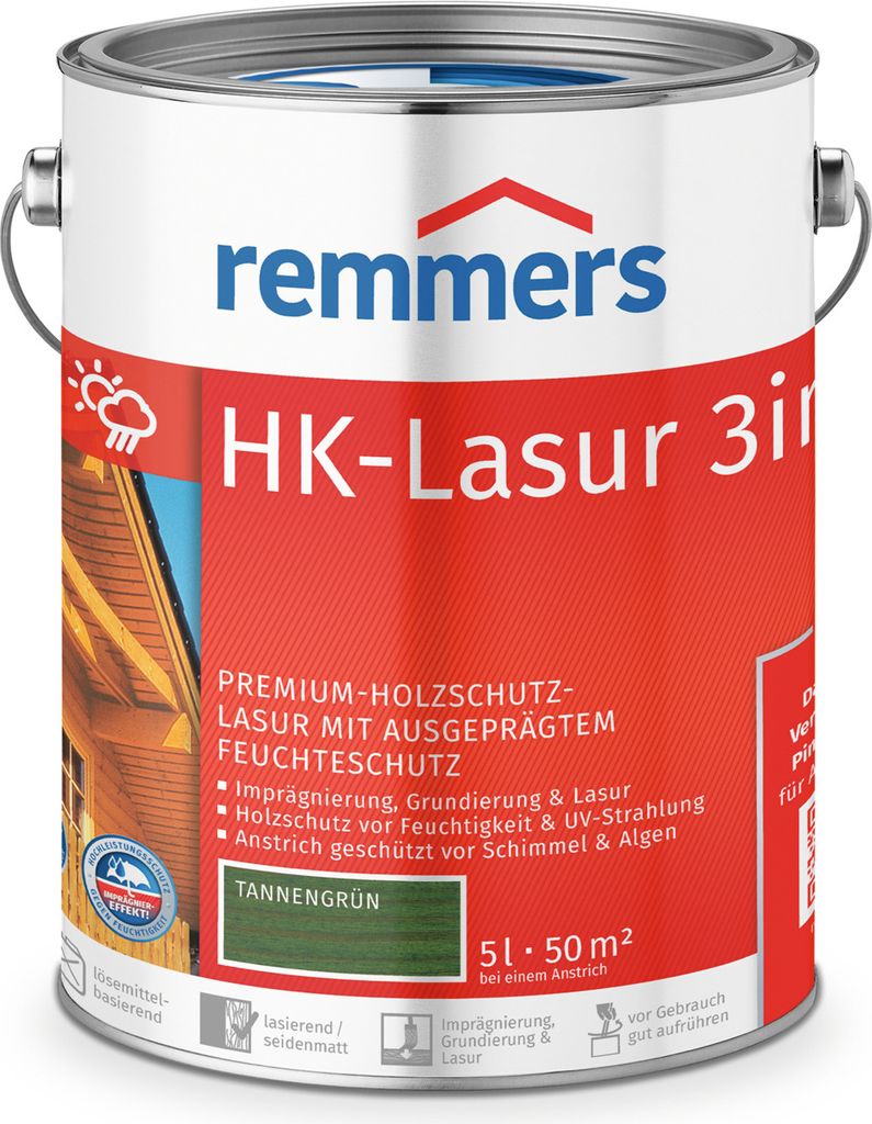 Remmers HK-Lasur 3in1 tannengrün (RC-960) 5 l, Holzlasur Produktbild 