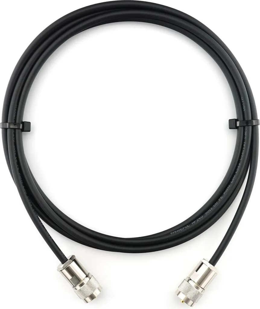 cavo coassiale UHF da PL259 a PL259 da 1 m - Cavo di prolunga a bassa perdita HF-240 (equivalente a LMR 240) resistente alle intemperie - Cavo d'antenna PL per antenne radio CB radio HAM radio SWR radioamatoriali - 4